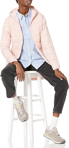 Miniatura 5 de Tienda Essentials - Abrigo acolchado, ligero y resistente al agua con capucha para mujer, disponible en talla extragrande