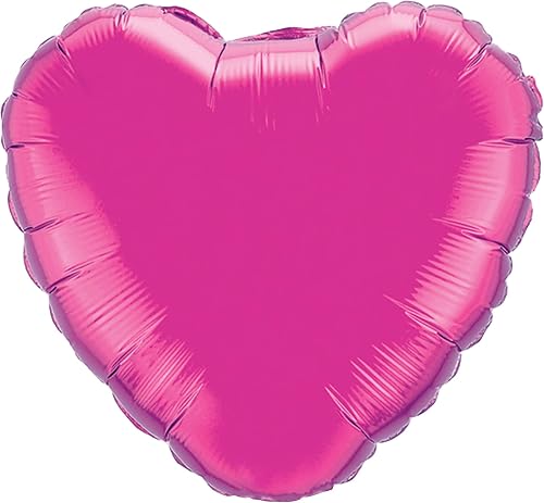 36 Inch Foil Magenta Heart 1Ctl