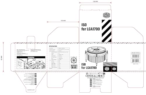 Miniatura 4 de Cooler Master Sistema de refrigeración por aire i50 para CPU Intel LGA 1700 Sockets  Perfil extra bajo, disipador de calor de aluminio superfino,