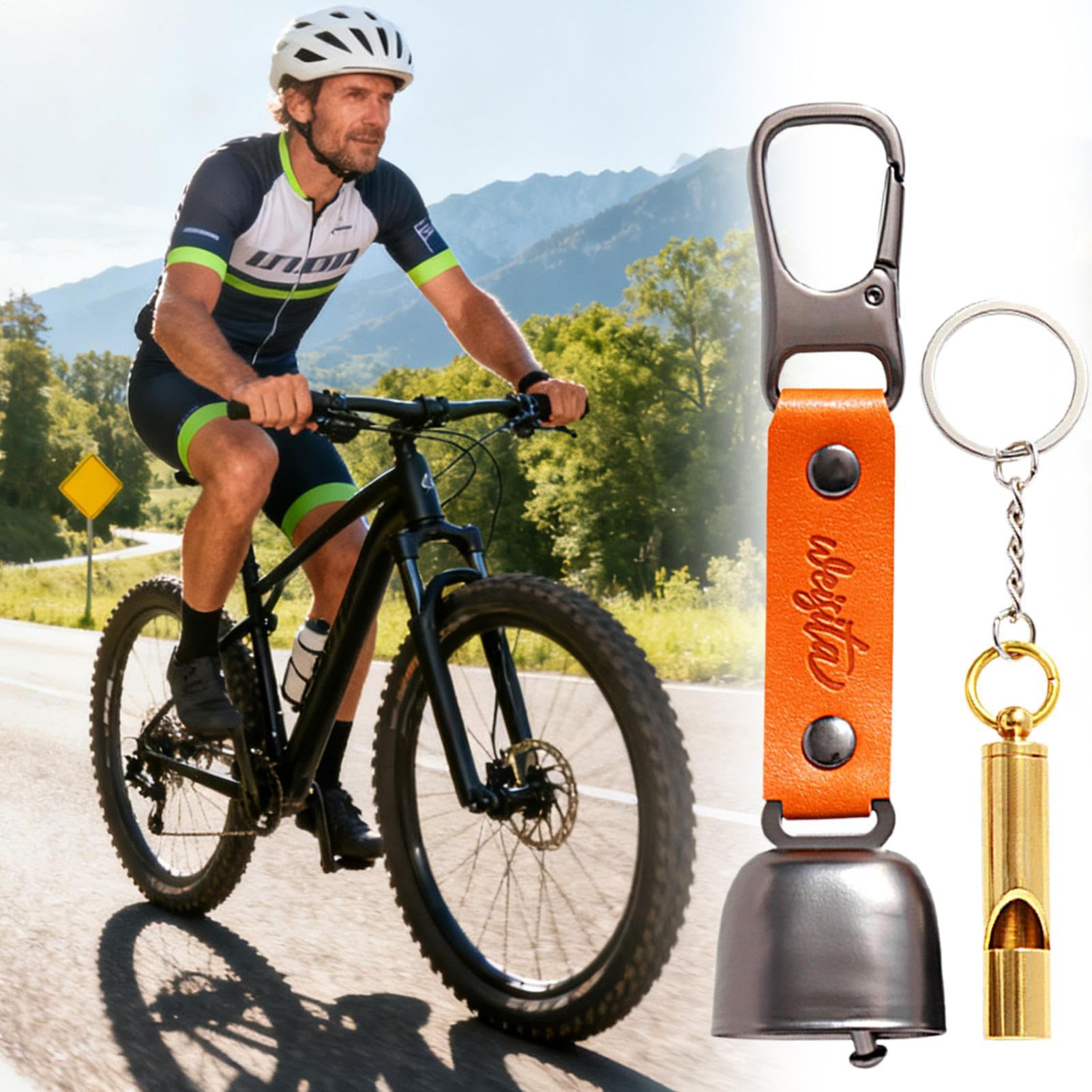 Bärenglocke für draußen – Kuhglocke aus Eisen mit magnetischem Schalldämpfer, Vintage-Glocke für Haustiere und Wanderer | Ideal für Camping, Wandern, Radfahren, Angeln, Outdoor-Sicherheit, Gartendekor