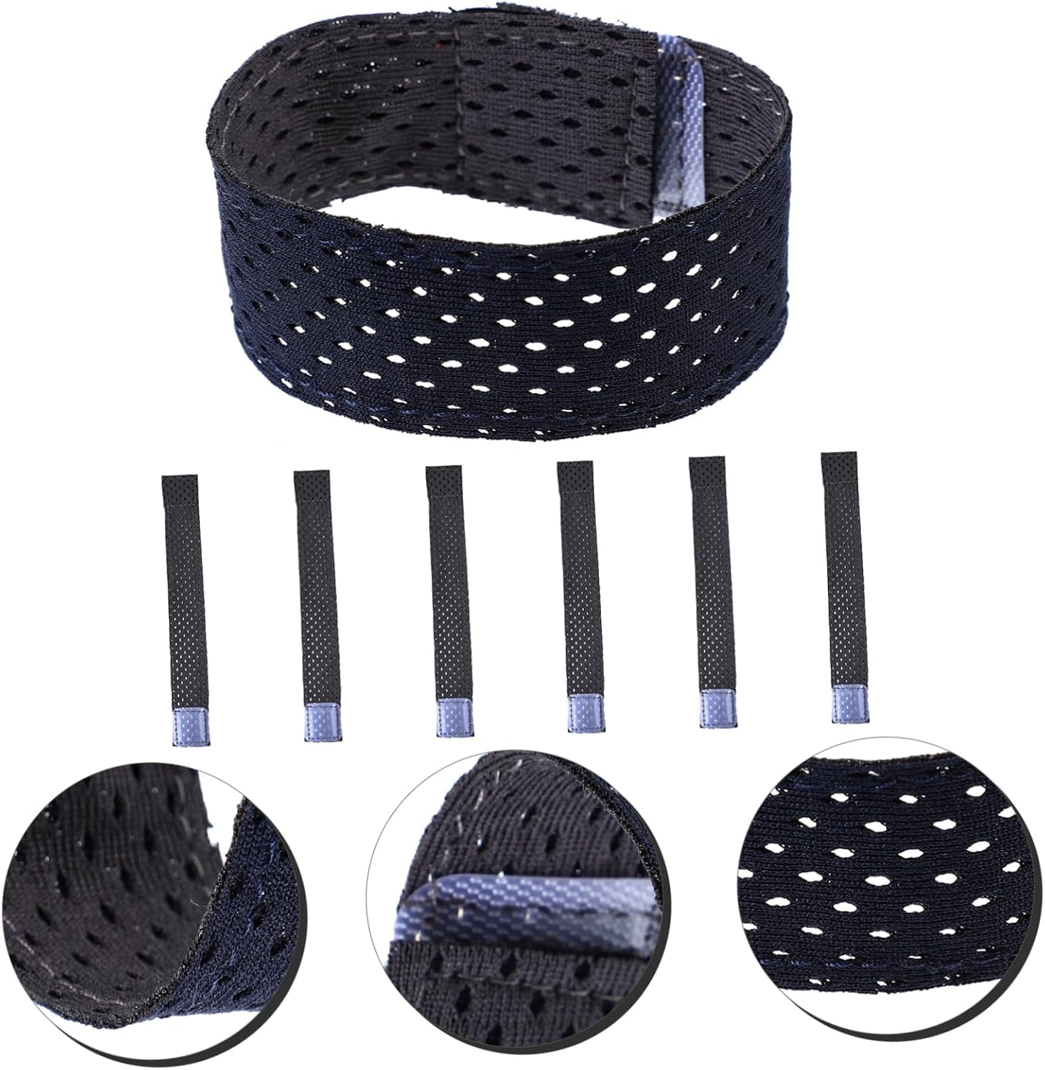 Sosoport Softball Sleeve Straps 6pcs Sleeve Bands Sleeve Holders Soccer Softball Sleeve Ties with Hook and Loop Fasteners Football Arm Bands Sports Sleeve Straps Grey