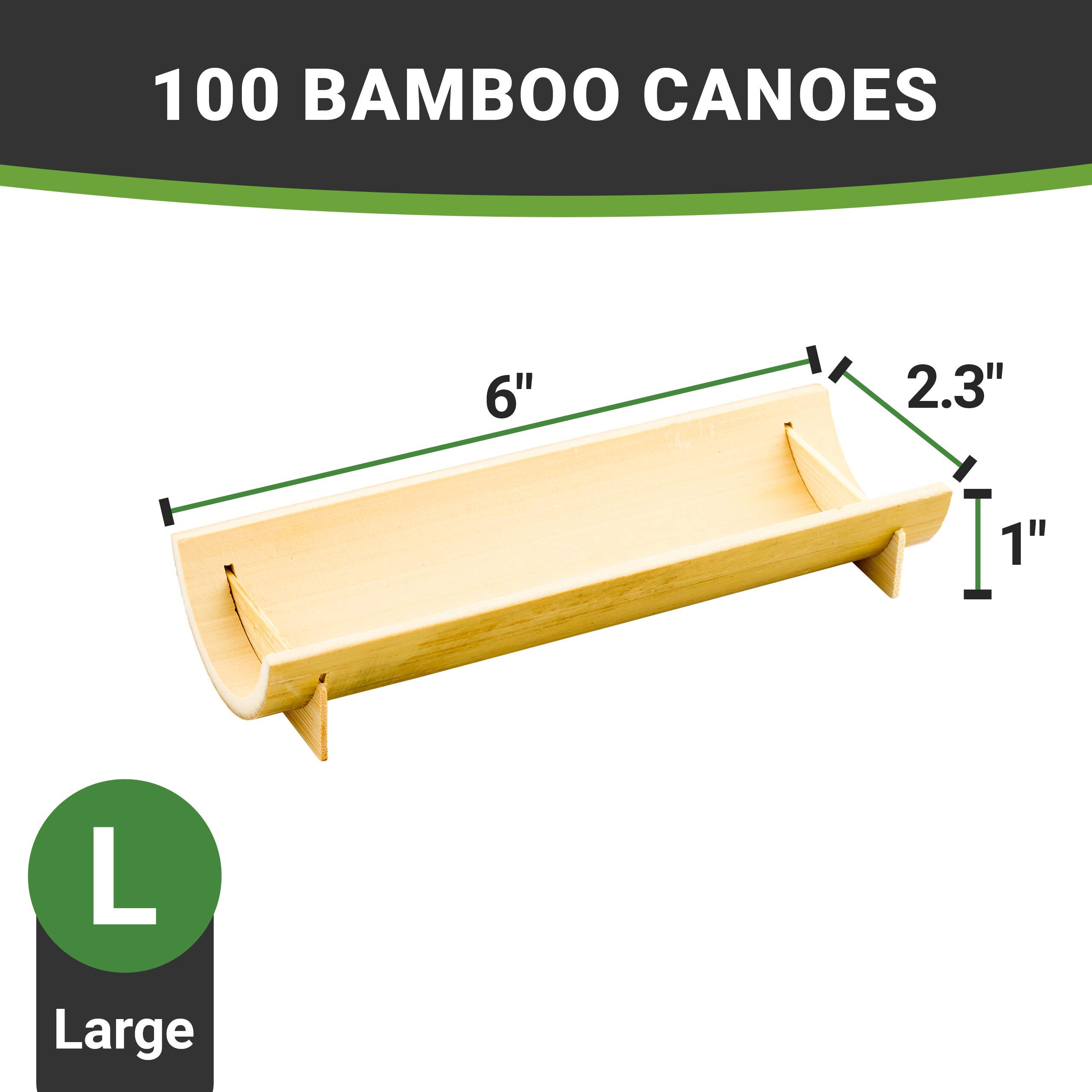 Restaurantware Bamboo Canoe Large 100 count box