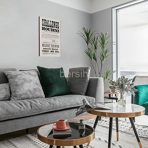 Miniatura 3 de Póster de Harry Houdini de famoso mago de escape de fama mundial, arte mágico para pared, decoración retro, póster de lienzo para decoración de