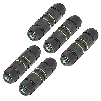 Ketsicart Junction Box, 5PCS IP68 Waterproof Junction Box Electrical Cable Connector 3 Core Connection Stable for Outdoor