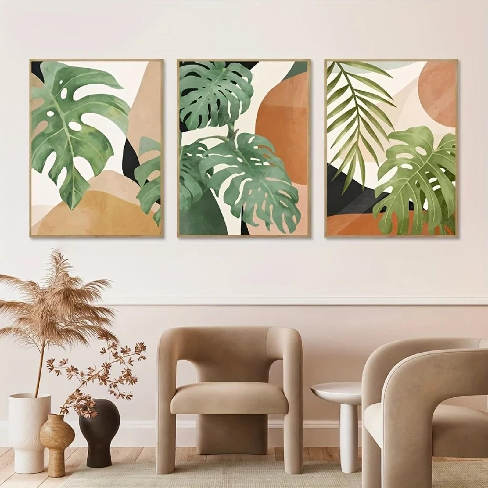 Décoration esthétique de la maison avec toile tropicale 3 pièces - 8