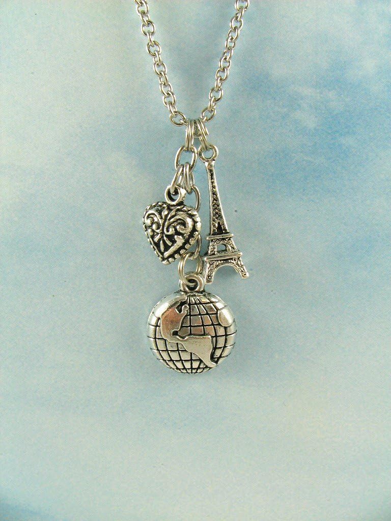 World Traveler Globetrotter Charm Necklace