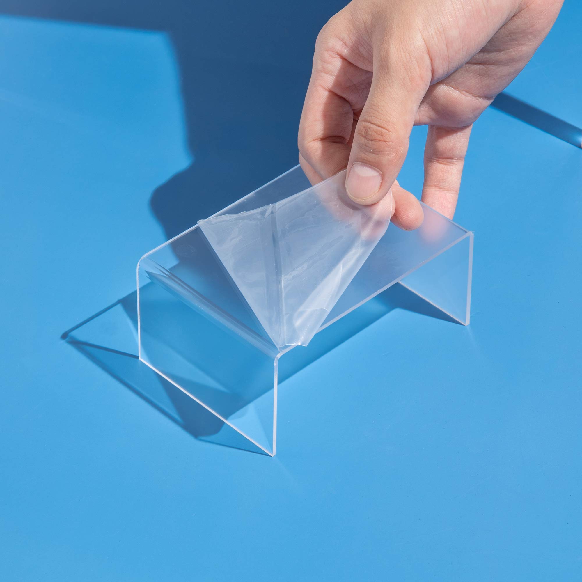 BYCY Clear Acrylic Riser lot of 10 for Jewels, Cupcakes, Tea Sets, Clear Cupcake Stand for Small Toys and Cosmetics (10P-2*3*4)