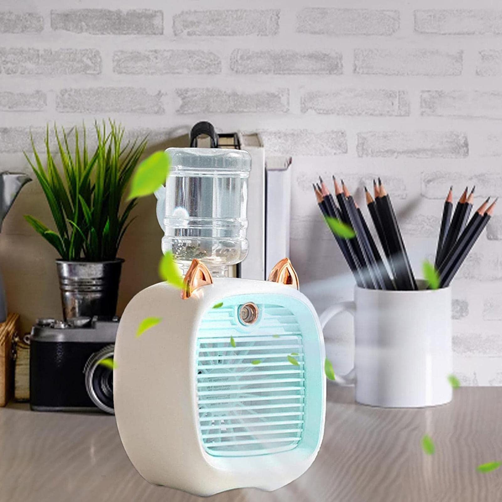 Ventilatore di nebulizzazione del condizionatore d'Aria, Ventola di Raffreddamento Ricaricabile Tramite USB Ventilatore del condizionatore d'Aria 3 velocità del