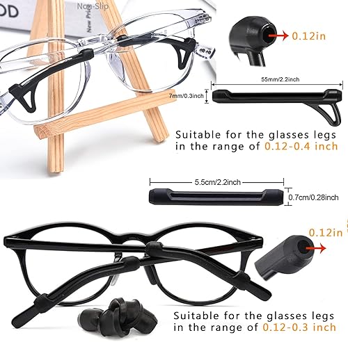 Miniatura 4 de Anti-Slip Eyeglass Nose Pads Set, Soft Foam Self-Adhesive Nose Pads, Soft Silicone Eyeglasses Temple Tips Sleeve