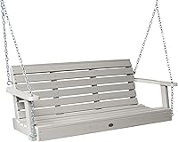 Vista 24 de Highwood Hamaca tipo banco de plaza Weatherly, para pórtico, de 4 pies, Coastal Teak