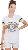 Vista 15 de Ultra Game Women's NFL Official Soft Mesh Varsity Stripe T-Shirt Blanco