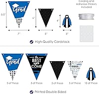 Vista 41 de Big Dot of Happiness 30 Piece Hello College - Graduation Party Pennant Triangle Banner