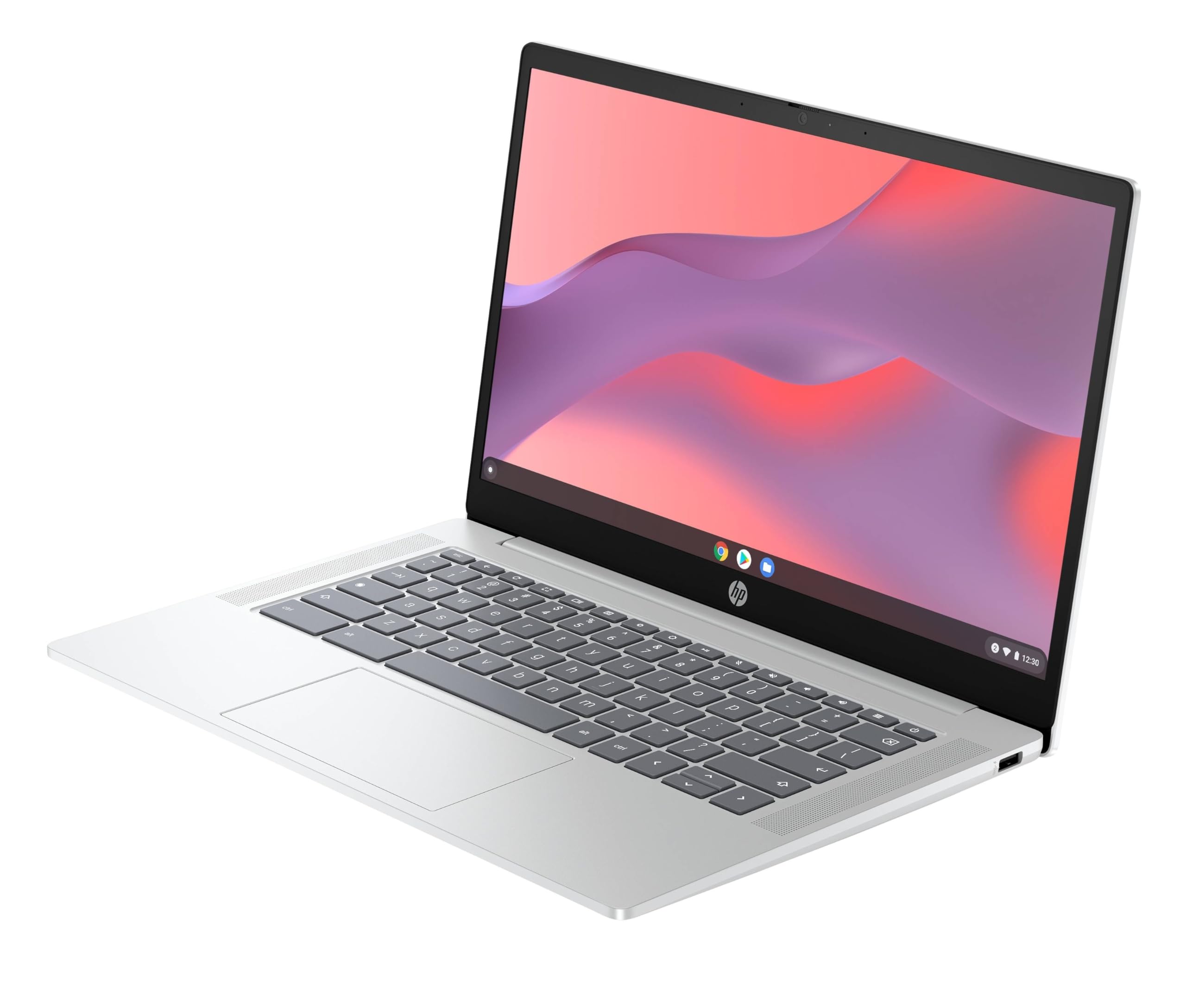 HP Chromebook 14a-nf0000slx, Notebook, Intel Processor N100, 4GB RAM, 128 GB, Grafica integrata, Display 14 FHD IPS Antiriflesso 300 nits, Laptop, ChromeOS, Portatile, Argento