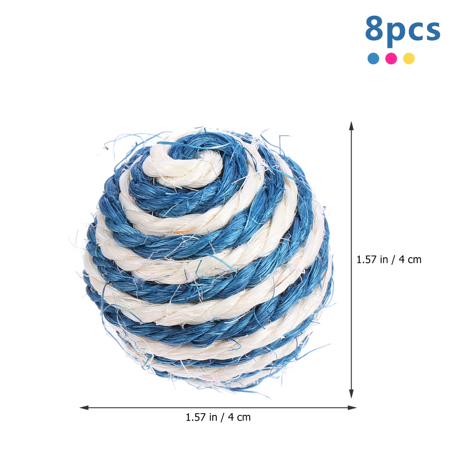 Alasum 8Pcs Cat Chew Balls Interactive Scratcher Balls Random Colors for Relief and Playtime Engaging Pet Sound for Cats