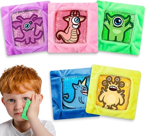 Kids Ice Pack, Hot or Cold Pack Gel Cooling Pad, Reusable for Injuries Medical Health,Swelling and Pain Relief, Tired Eyes, Child Injury, Headache, Sinus Relief (5 pcs)