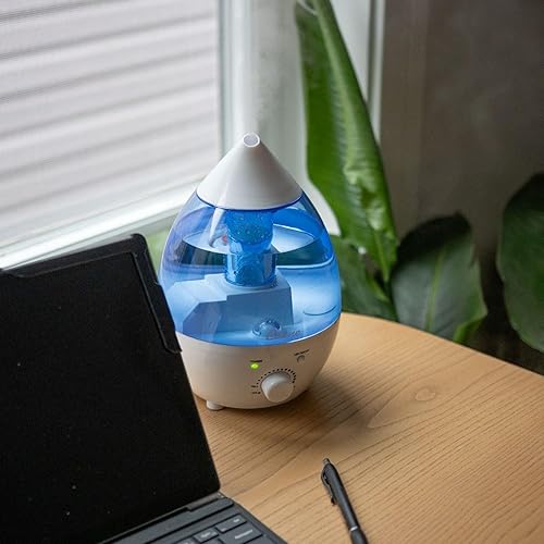 Miniatura 5 de Crane Humidificador ultrasónico personal de niebla fría de 1.3 litros para dormitorio de niños, humidificadores pequeños para dormitorio, niebla