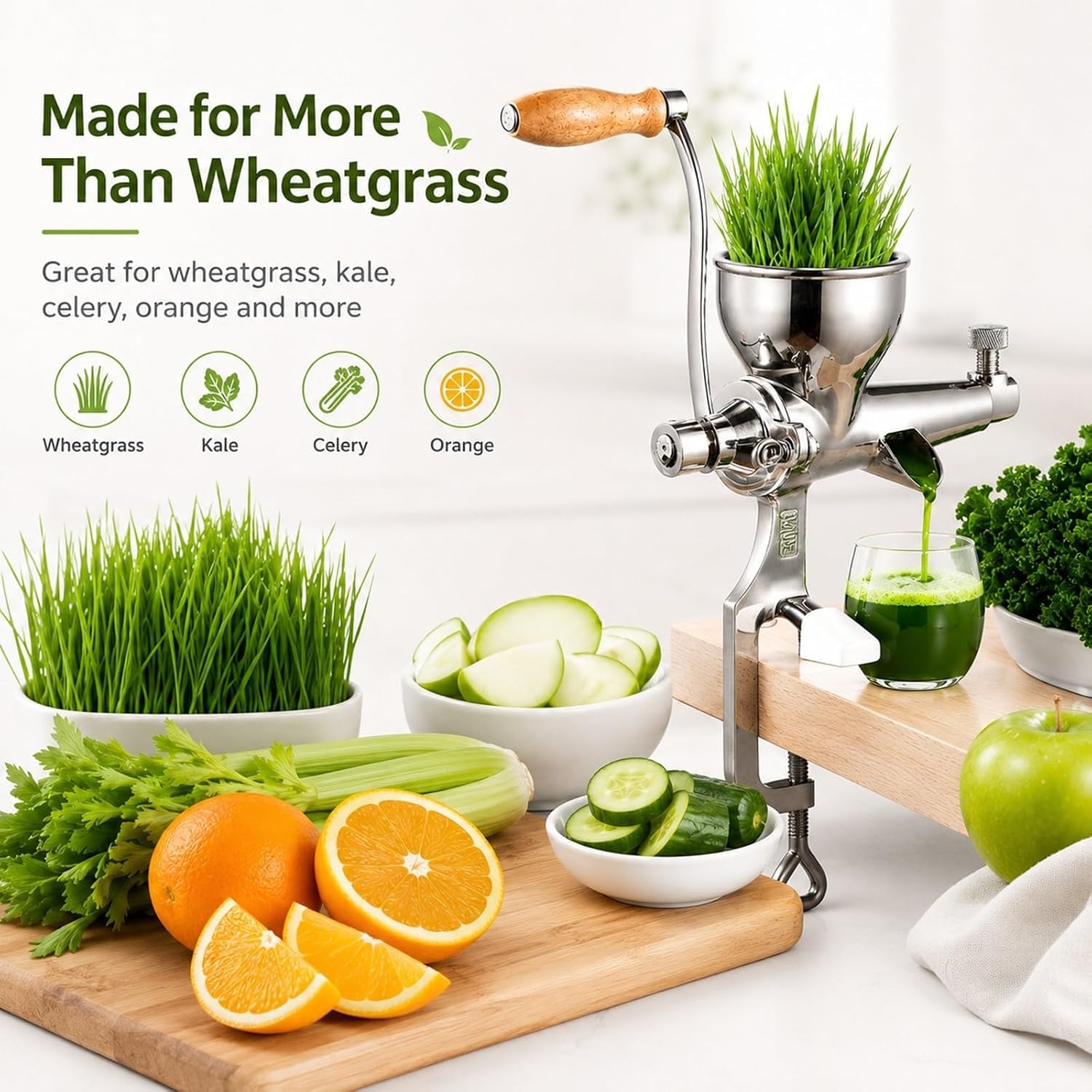 Manuale Wheatgrass spremiagrumi, Manovella manuale estrattore di succo