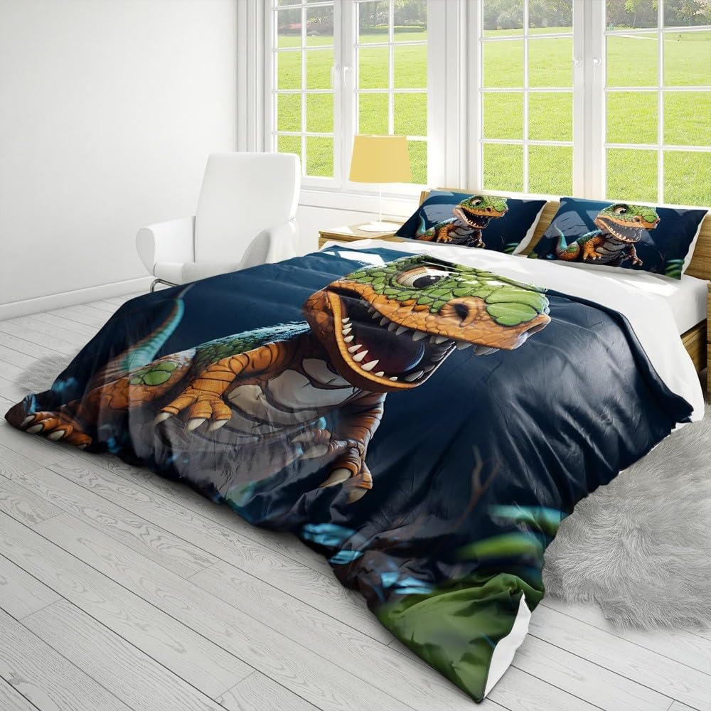DJY Juego De Ropa De Cama De Algodón Tamaño Individual, Juego De Edredón Reversible De Autos