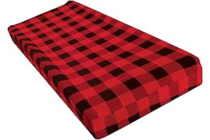 Hudson Baby Unisex Cotton Changing Cover Pad, Delightful Buffalo Plaid