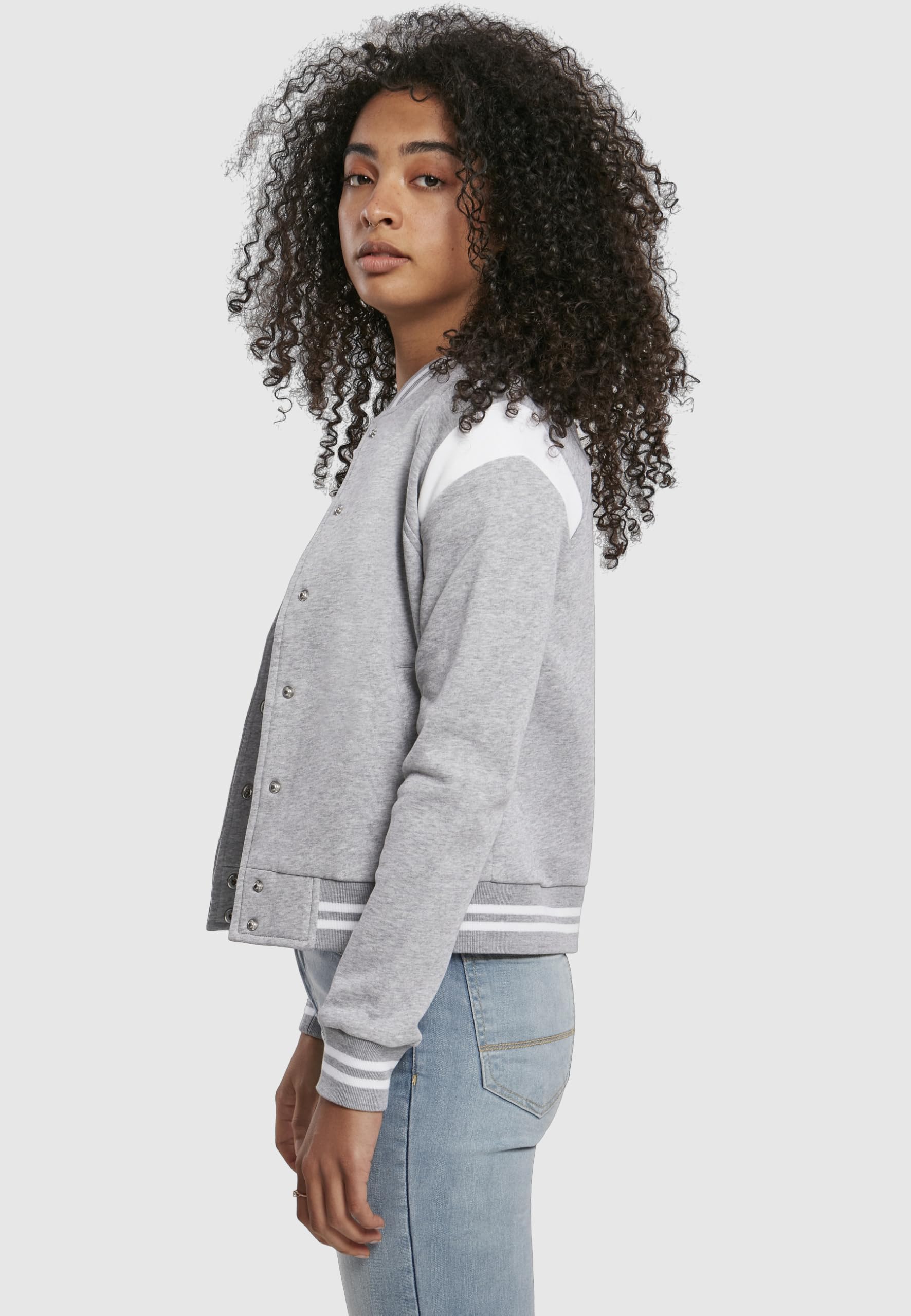 Urban Classics CazadoraTipo universitario Mujer Chaqueta Universitaria negro-blanco