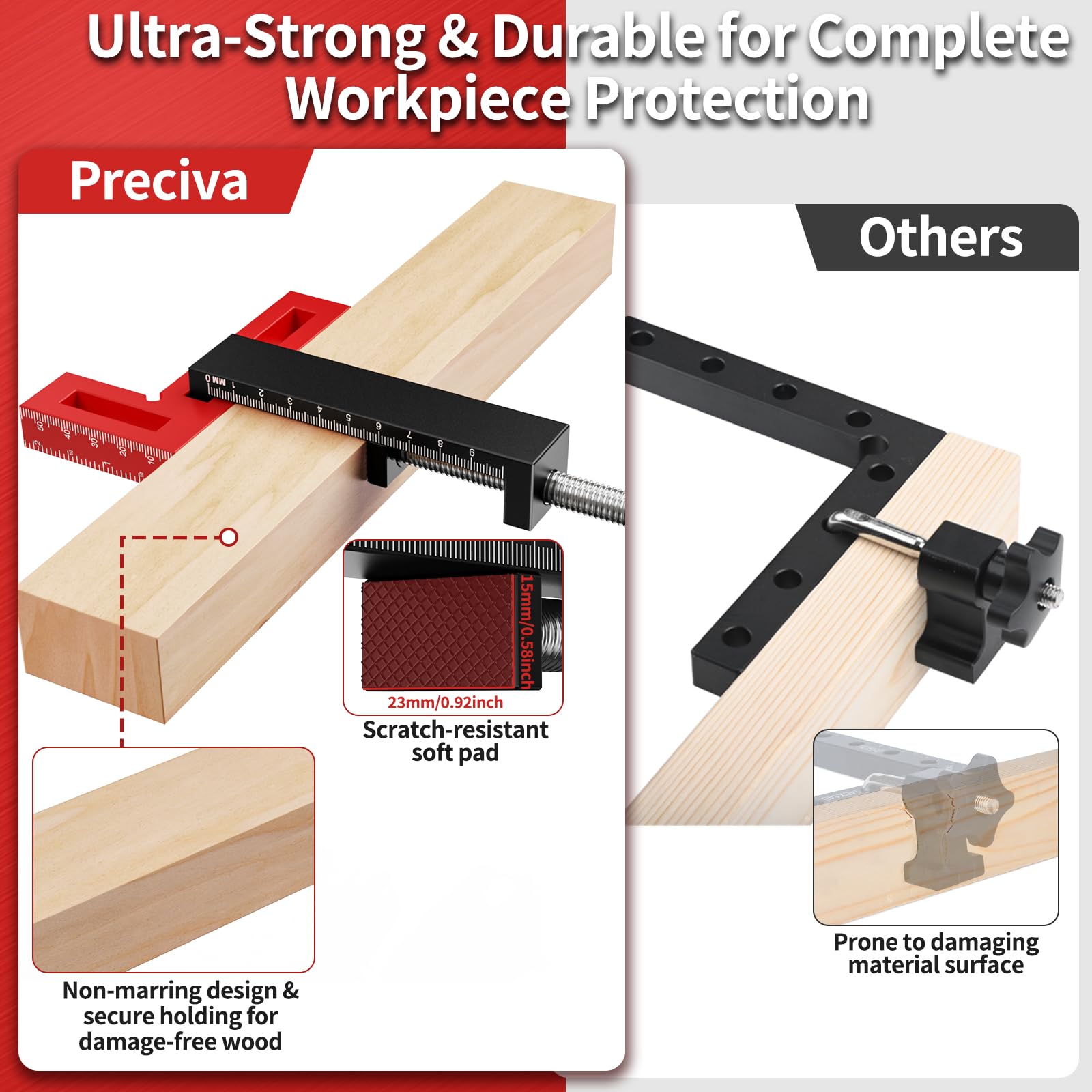 Preciva 90 Degree Corner Clamps for Woodwork, Right Angle Positioning Square Clamp 10cm/4.1inch - Image 4
