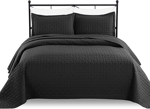 Juego de ropa de cama acolchada de 3 piezas, incluye colcha y fundas de almohada