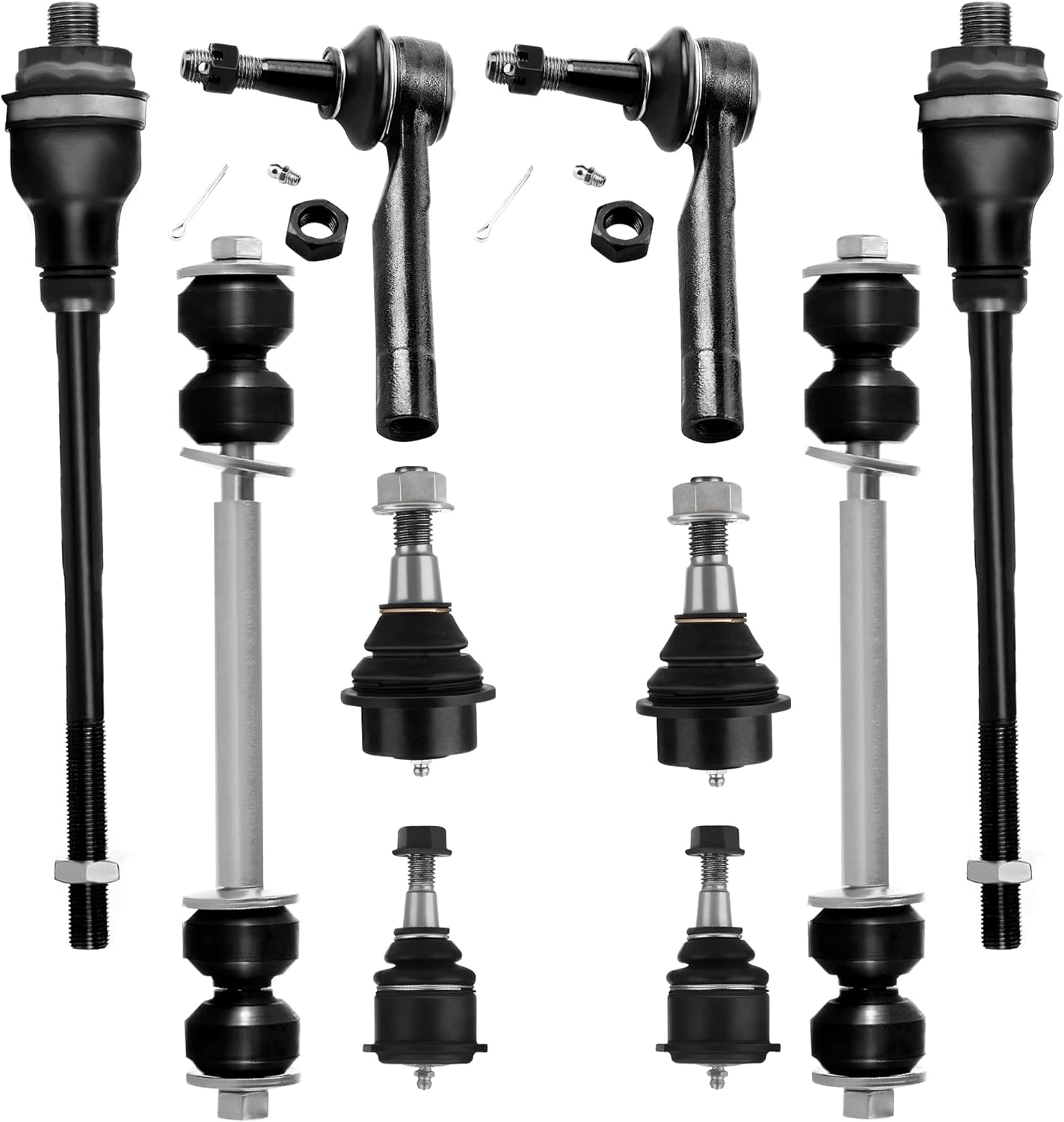 10pc Set Front Suspension Kit Tie Rod End Sway Bar Link Lower Upper Ball Joint Replacement For 1999-2006 For Chevy Silverado 1500 4WD 2003-2005 Silverado 1500 AWD 2004-2006 Silverado 1500 RWD