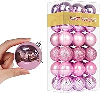 Vista 90 de Esferas de Navidad plateadas grandes de 4 pulgadas, inastillables, adornos colgantes para árbol de Navidad, cumpleaños, Halloween, fiestas