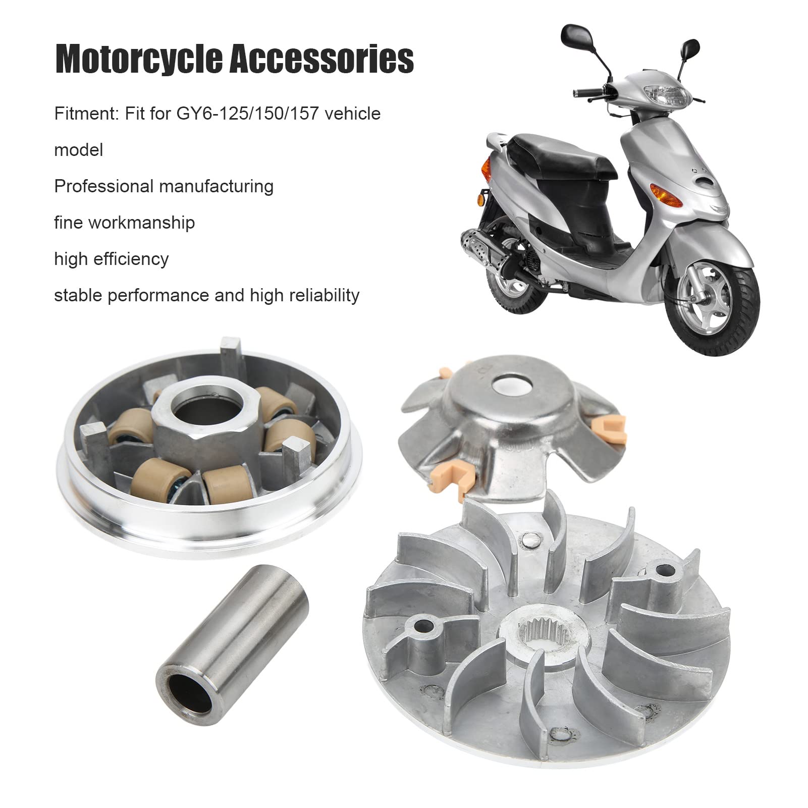 OUKENS Kit variador de carreras, kits variadores completos, accesorios de motocicleta de embrague delantero de motor para GY6-125 150 157CC