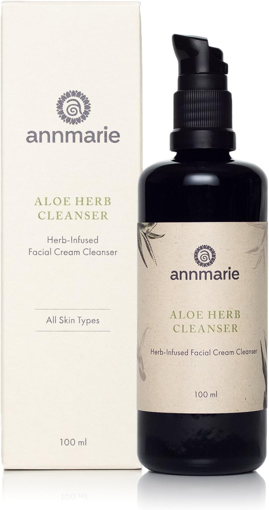 annmarie Skin Care Aloe Herb Facial Cleanser - Gentle, pH-Balanced Cleanser with Aloe Vera, Coconut Oil & Calendula, Suitable for All Skin Types (100ml)