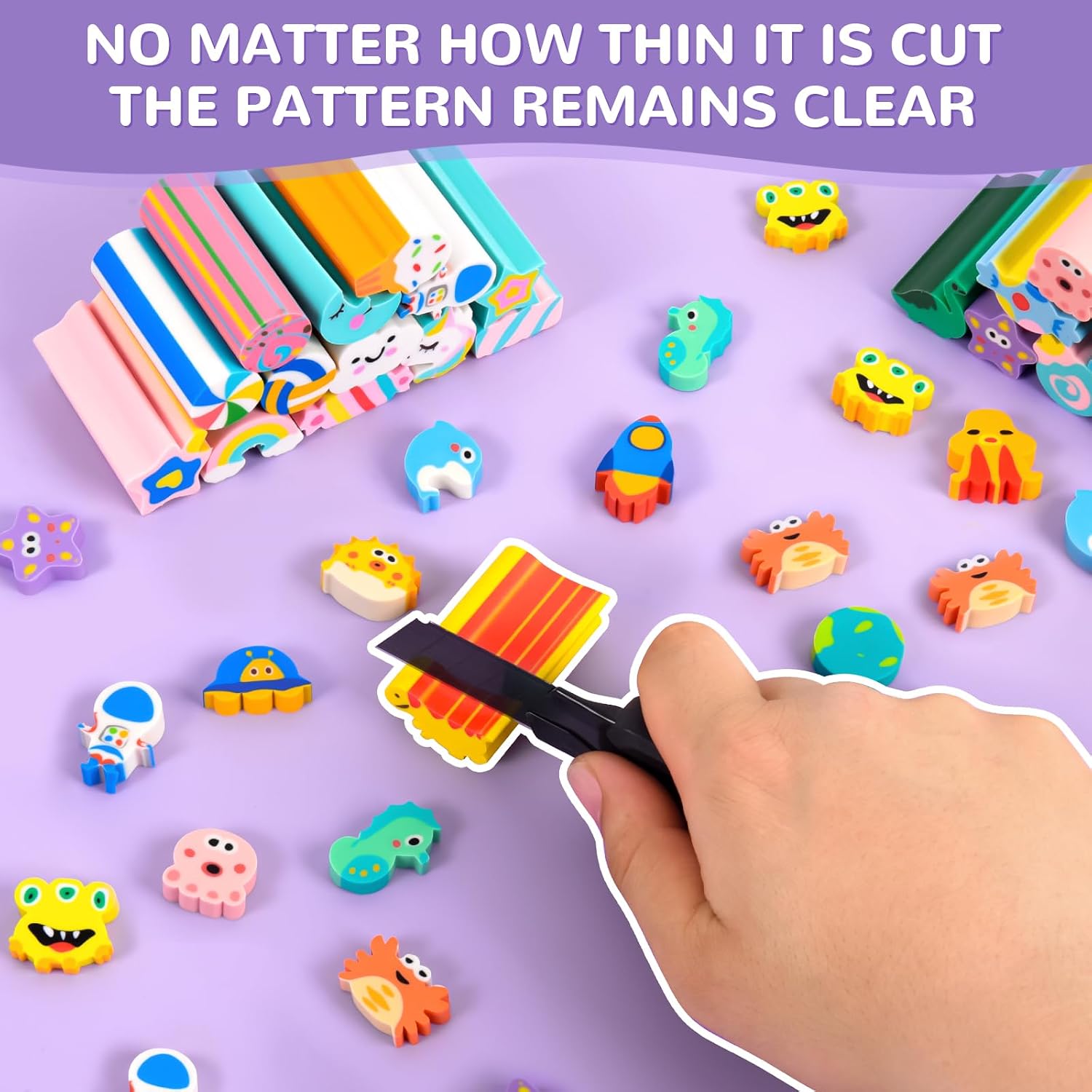 LiYiQ 60 Pcs Cute Eraser for Pencils Bulk Cute Supplies Kawaii Erasers for Classroom Fun Erasers for Classroom Supplies Party Favors Gift