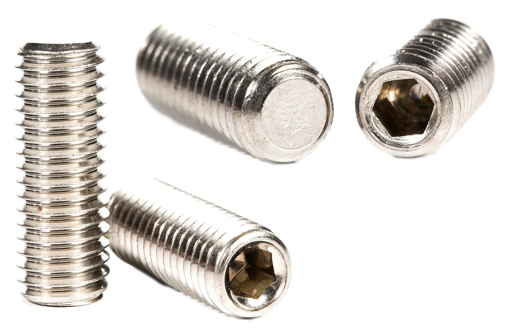M10 (10mm x 50mm) Grub Screws Flat Point Stainless Steel Set Screw Metric Thread Allen Socket Key (Pack of 20) - G04B 10x50_20