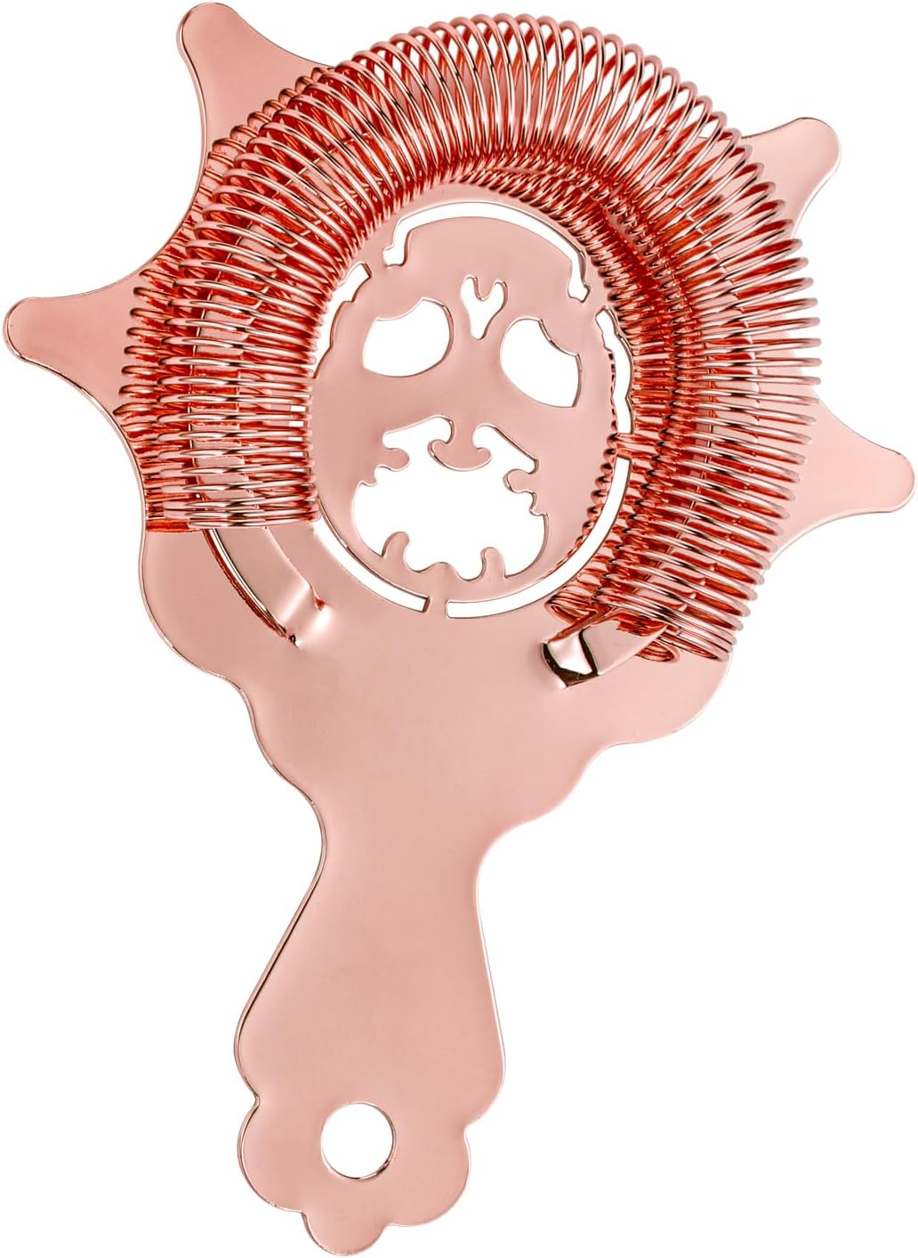 4-Prong Cocktail Strainer, Hawthorne Strainer,for Professional Bartenders and Mixologists-Devil's Head Design