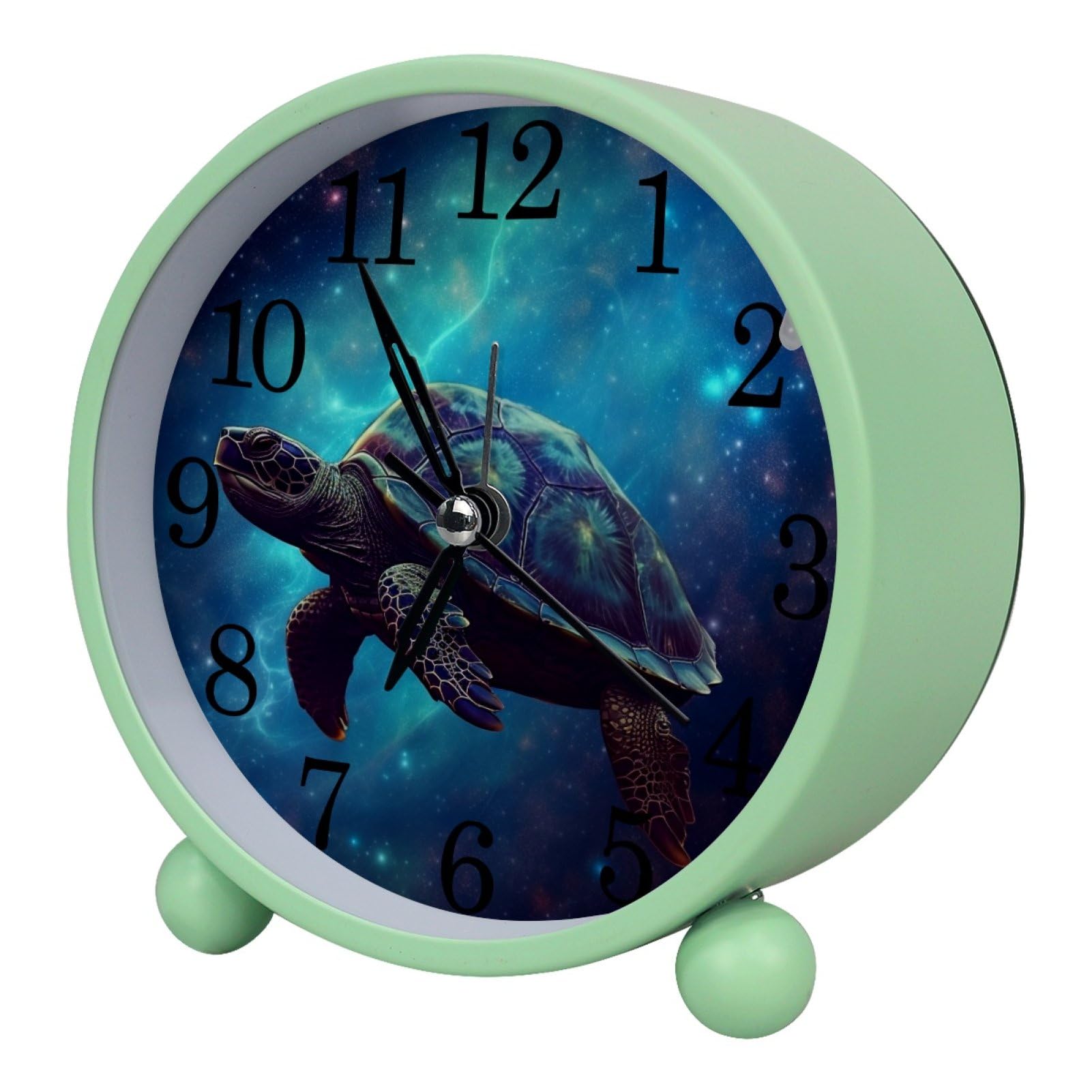 etoenbrc Battery Operated Clock Slient Plastic Table Clock Battery Operated Bedside Alarm Clock with Light for Bedroom Living Room(Color18)