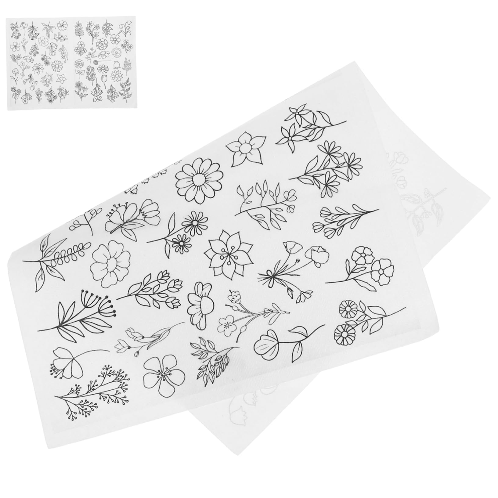 Artibetter 5 Blätter Wasserlöslicher Stabilisator Zerreißbar Stickunterlage Stickerei Stickstabilisator Nähen Stoff Waschbar Handnäh-stabilisatoren Dekorative Stickvliese Anfänger Papier