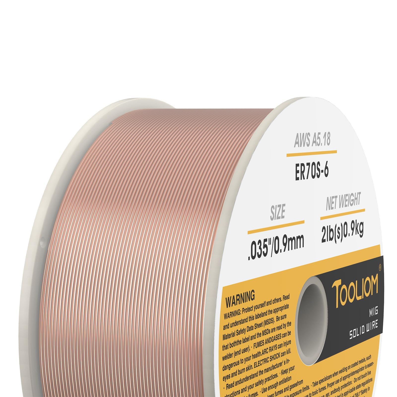 TOOLIOM ER70S-6 - Filo per saldatura MIG in acciaio dolce da 0,9 mm, bobina da 0,9 kg, compatibile con TL-200M Pro e TL-250M Pro