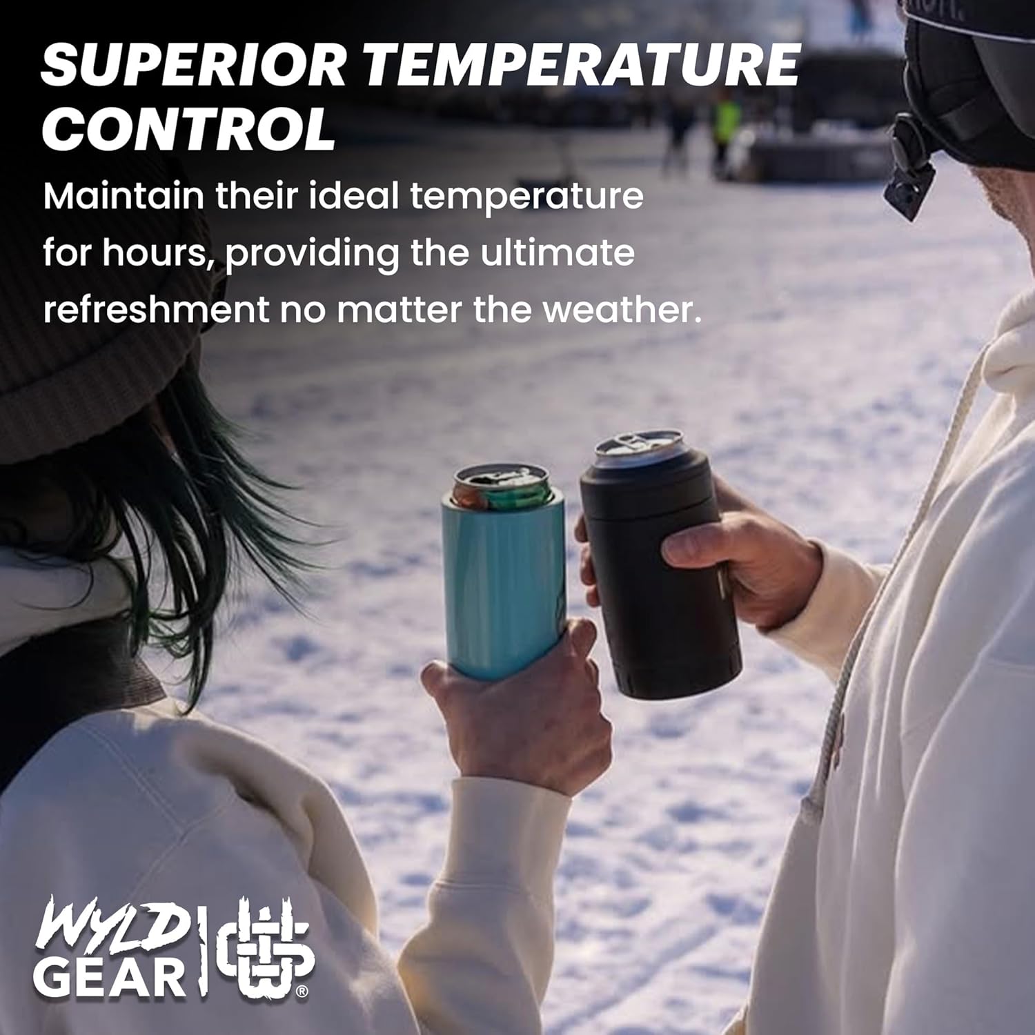 Wyld Gear Insulated Stainless Steel Multi-Can Cooler with Built-In Can Opener & Triple-Sized Can Holder | Durable Coating - Non-Slip Rubber Base - Perfect for Soda Beer & Outdoor Adventures - Black