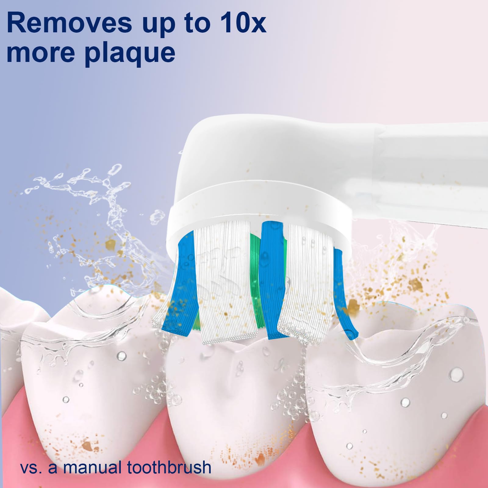 iO Replacement Heads Compatible with Oral B iO 3 4 5 6 7 8 9 10 Series Electric Toothbrush,IO Toothbrush Heads Compatible with Oral B iO,Medium-Hard bristles Care for Your Teeth - 2