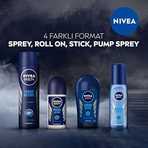 Nivea Fresh Active Deodorant Stick 0% Aluminium for Men (3-Pack)