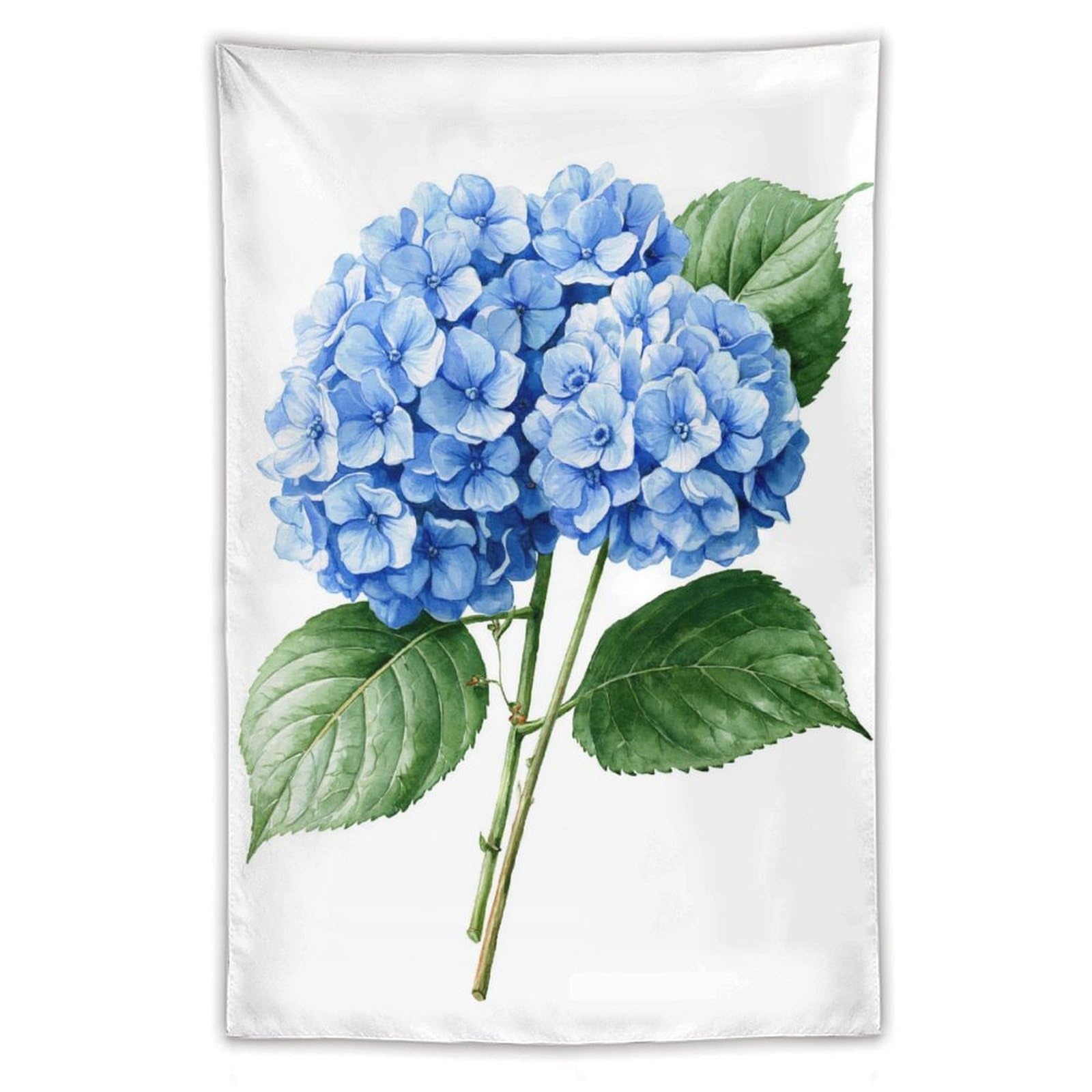 Jubonexis Thydrangea Flower Clusters And Leaves Tapestry Polyester Aesthetic Wall Hanging Bedroom Living Room Dorm Decor 40"x60"