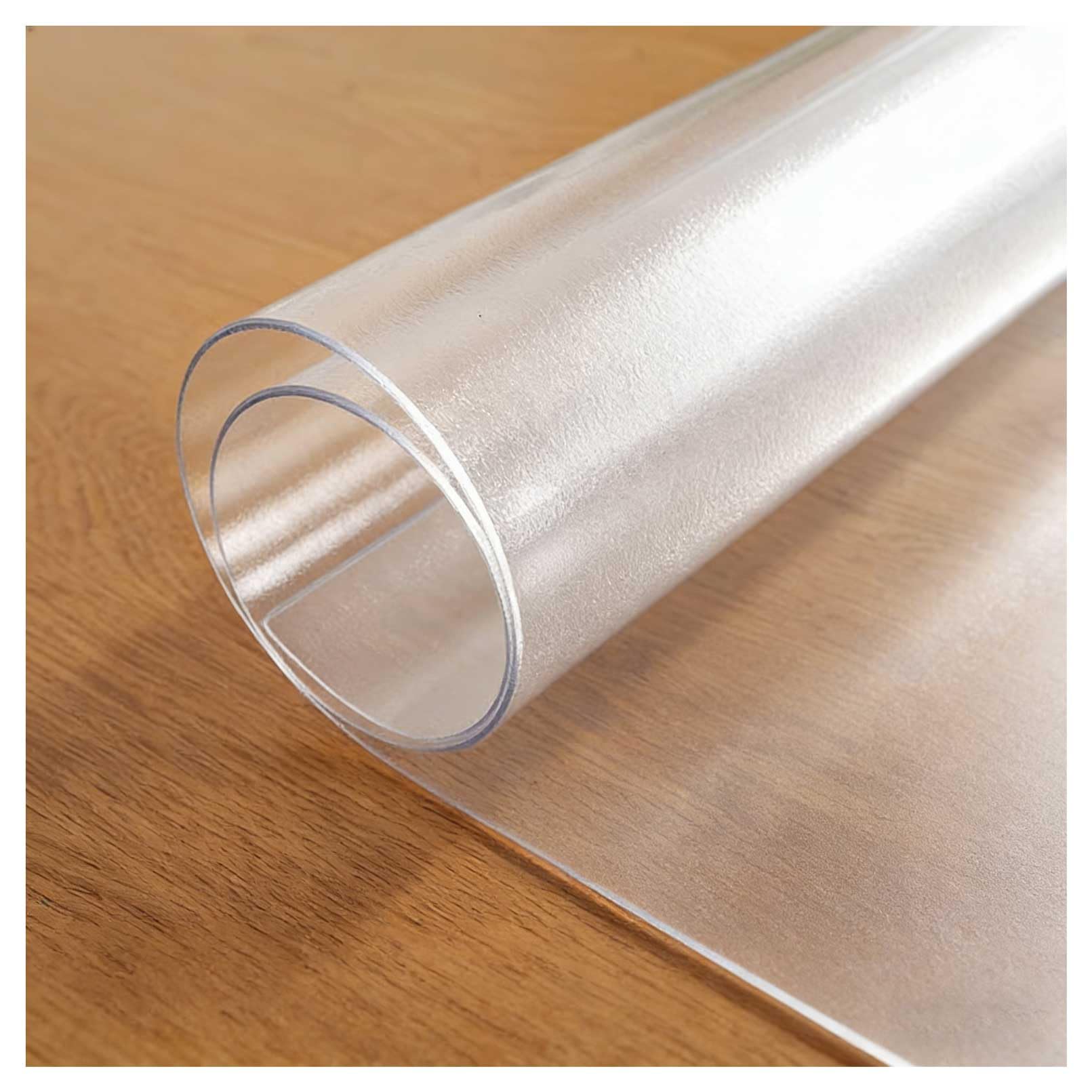 Generico Copritavolo Trasparente 65x200cm PVC 1.5 mm, Tovaglia Plastificata Lavabile, Antimacchia, Angoli Arrotondati, Resistente All'Olio per Tavolo Cucina Scrivania