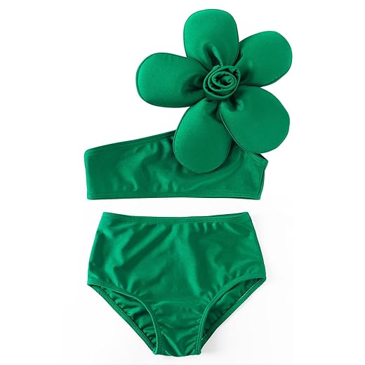 Tanquíni infantil de duas peças com proteção UV para meninas de verão