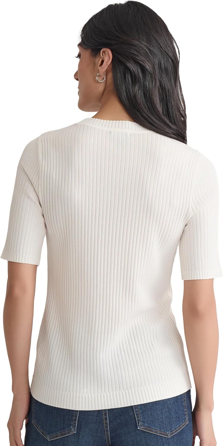 Jones New York Women's Short Sleeve Ribbed Top - Image 3