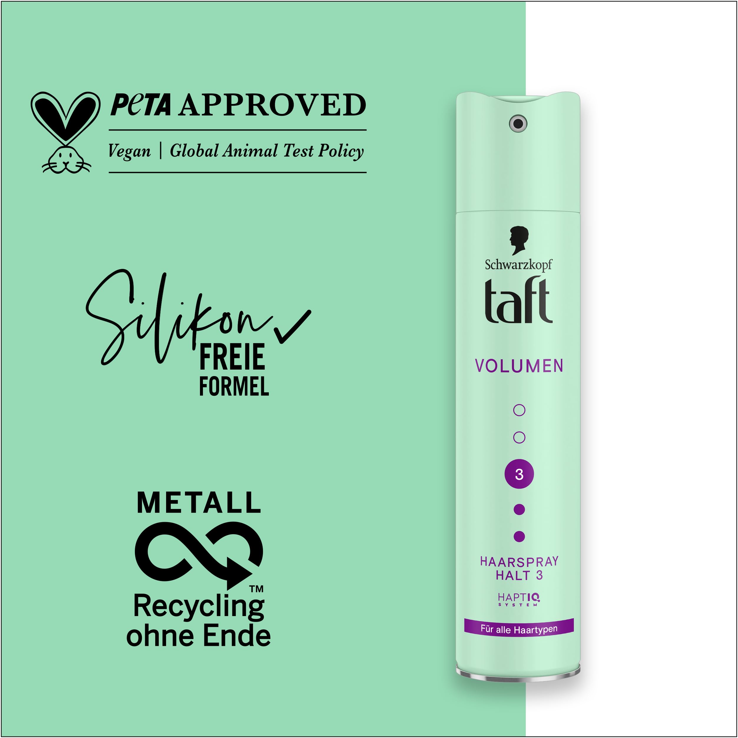 Schwarzkopf TAFT - Aerosol para el cabello (8 x 250 ml), grado de sujeción 4 para cabello fino, spray para el cabello fino, fórmula vegana
