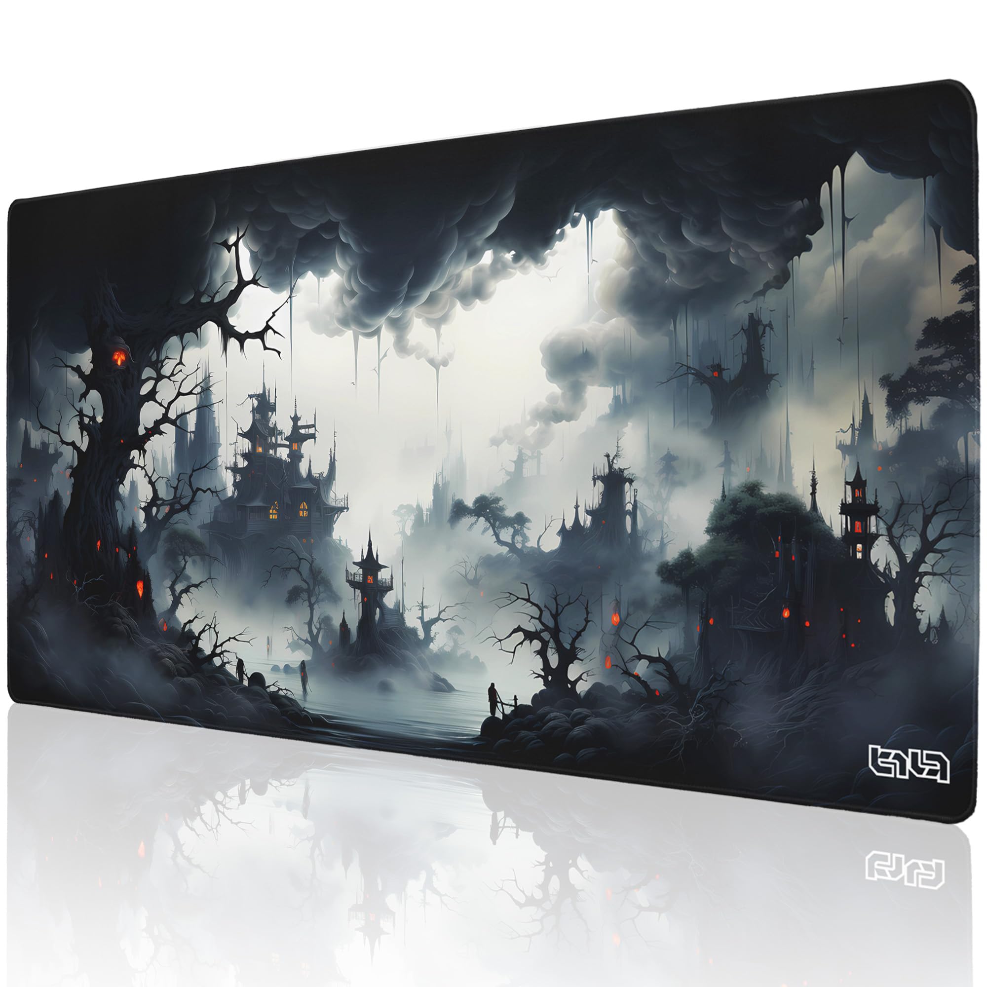 Tilt Grand Tapis de Souris Gamer XXL 100x50 cm | Tapis de Bureau Gaming Anti-Dérapant | Mouse Pad Imperméable pour PC et Accessoires Gaming | Tapis de Clavier (Dark and Darker)