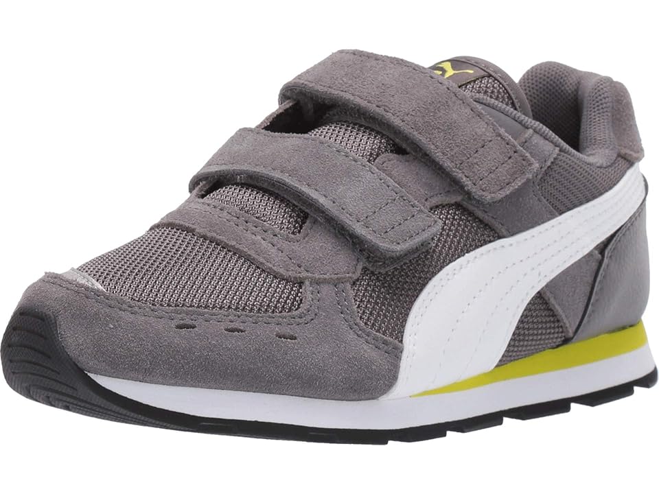 

Puma Kids Vista Velcro (Little Kid) (Castlerock/PUMA White/Nrgy Yellow) Boys Shoes, Gray