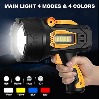 MIXILIN Rechargeable Spotlight 90,000 Lumens, Super Bright