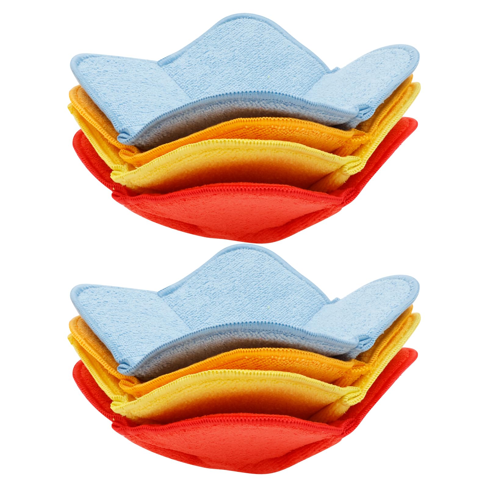FOPPLA 8Pcs Microwave Bowl Cozy Holder Polyester Insulated Koozie Heat Resistant Microwave Safe Washable Dish Hugger Reusable Quilted Heat Proof Hot Cold Food Gripper Kitchen Dining