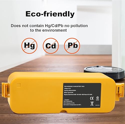 Miniatura 6 de Ni-MH - Batería de repuesto para robot Roomba 400 405 410 415 416 418 4210 4220 4225 4230 4232 4260 4296 4000 4105 4110 4130 4130 4130 410 59.1 in