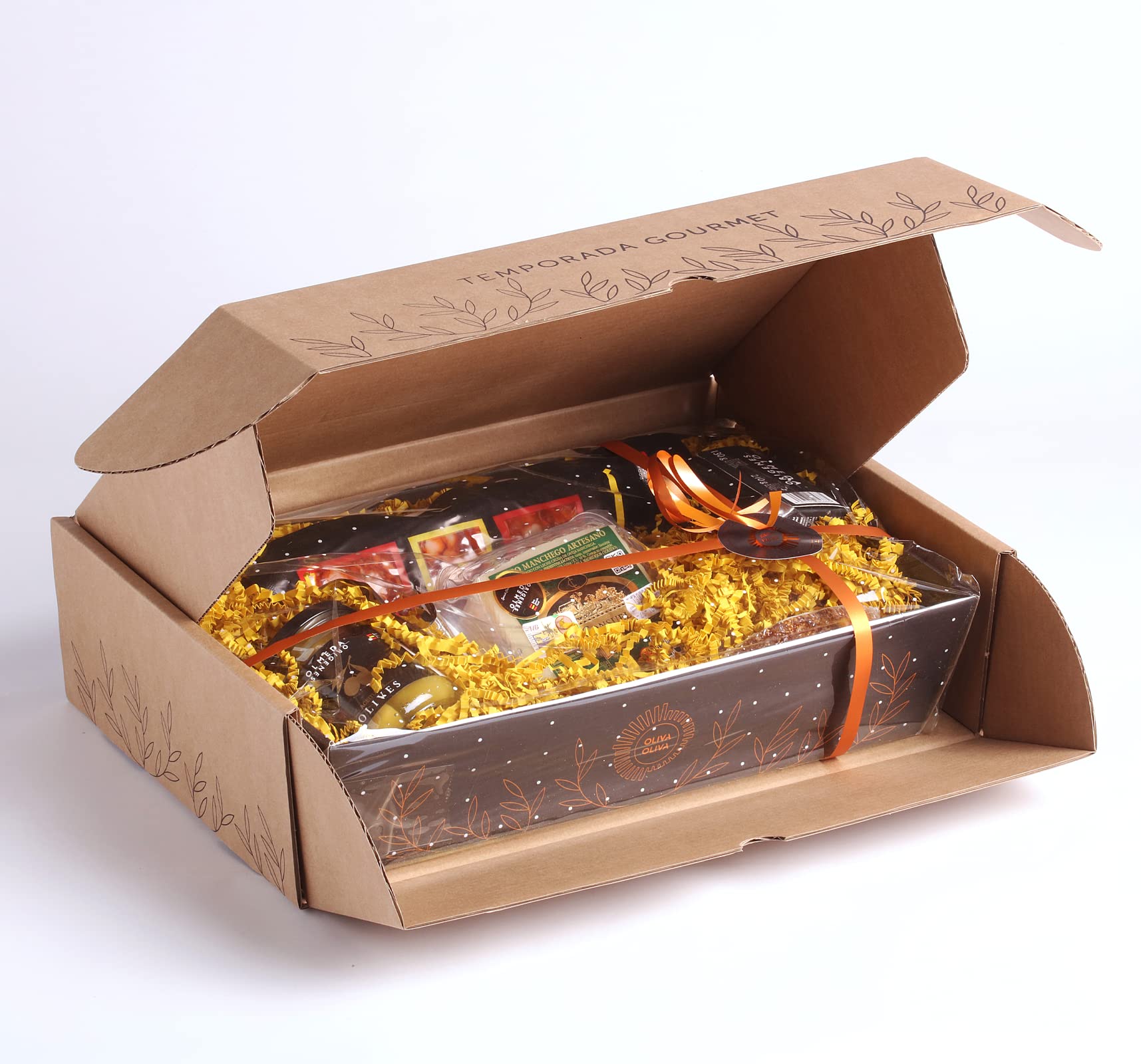 OLMEDA ORÍGENES - Cesta Gourmet Regalo Olmeda Super - Surtido de embutidos, tapas, snacks y dulces españoles